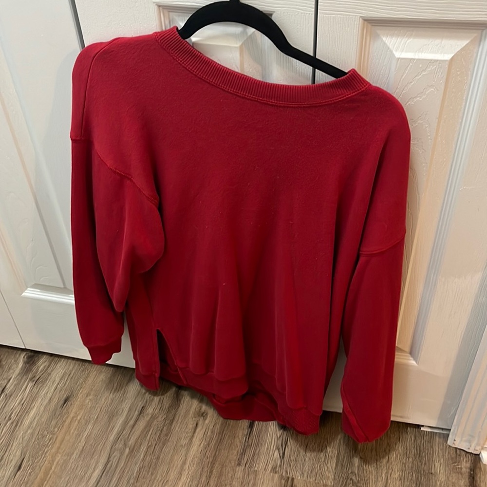red sweater - american eagle